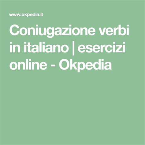 coniugazione verbi online